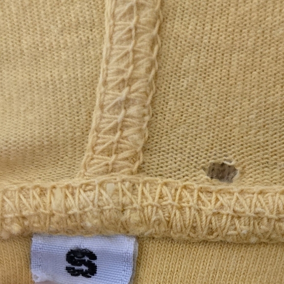 Johnny Was Papillon Bird Butterfly Embroidered Yellow Zip Up Hoodie S Rare - Picture 8 of 13